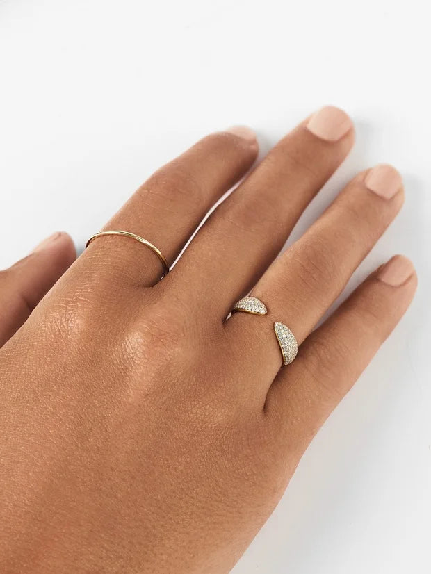Adjustable Gold Leaf Ring