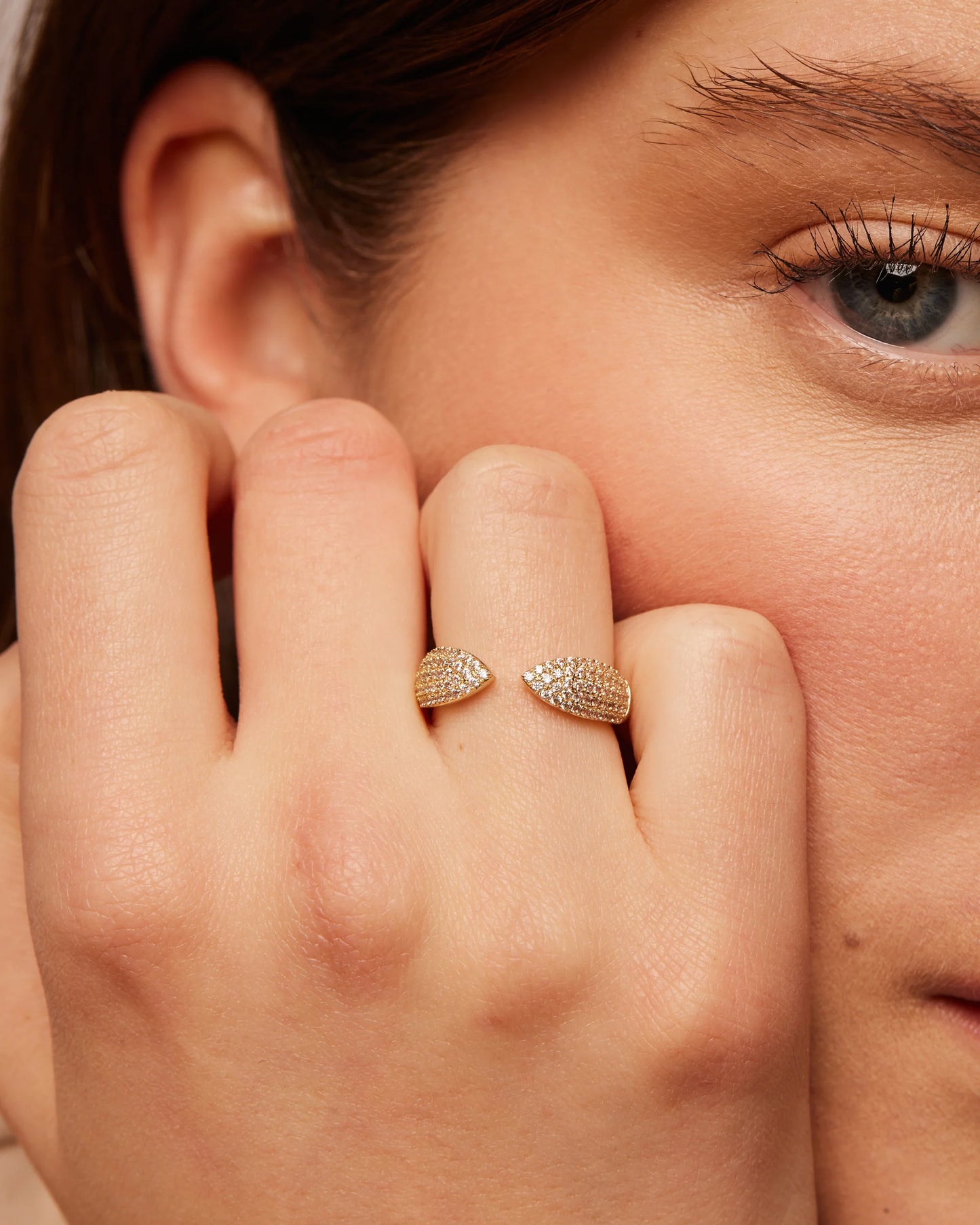 Adjustable Gold Leaf Ring