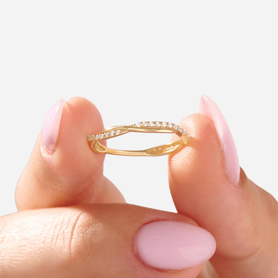 Braided Gold Eternity Ring