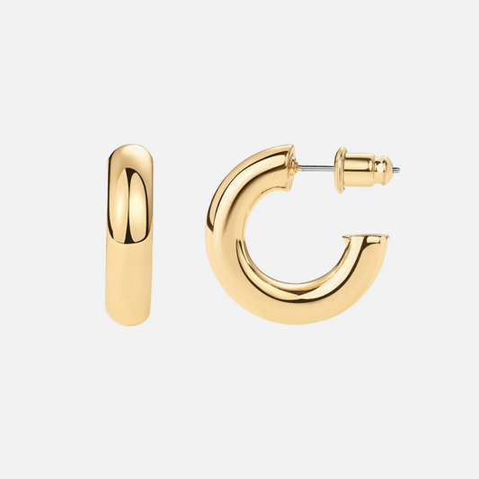 Chunky Gold Hoop Earrings