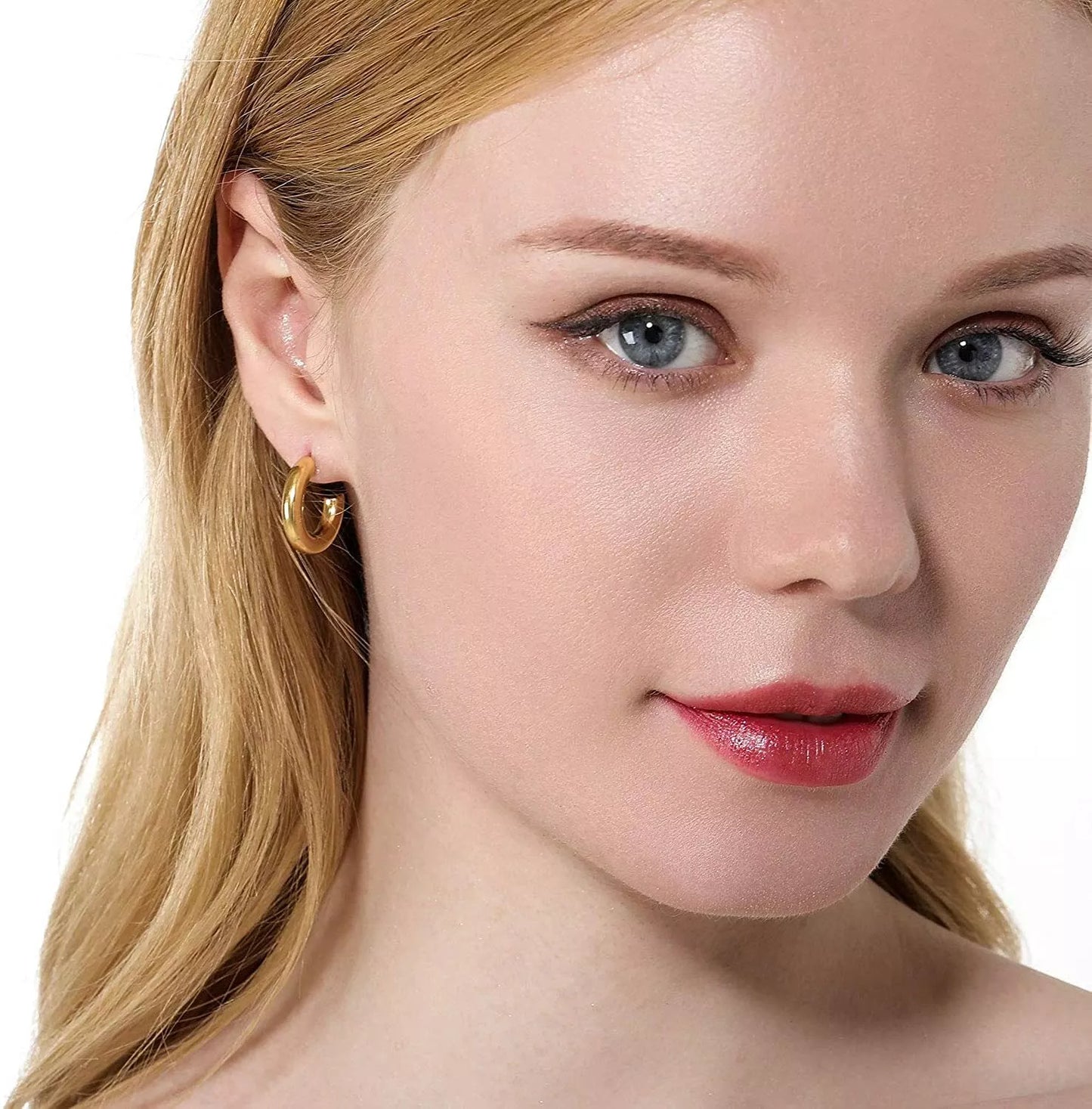 Chunky Gold Hoop Earrings