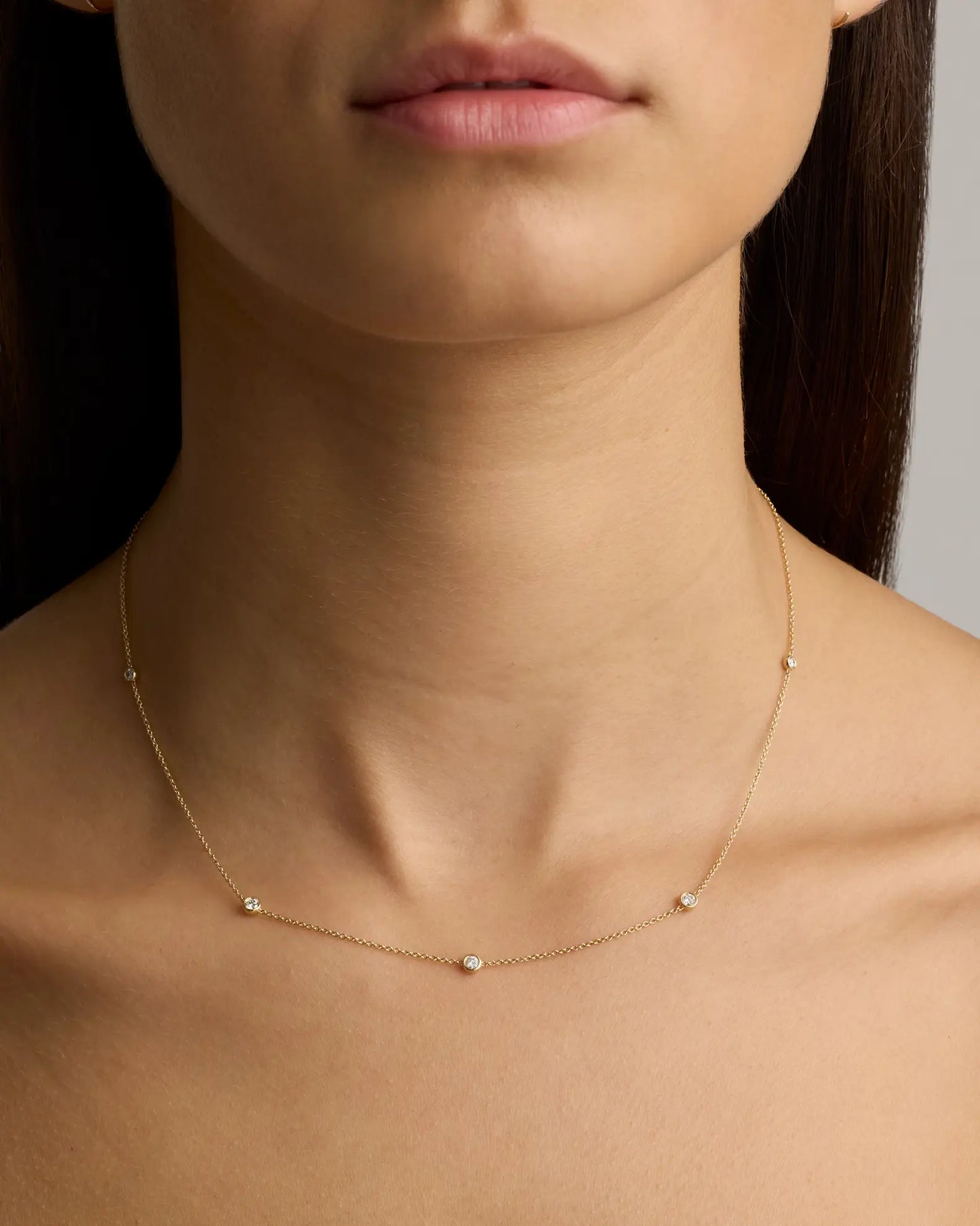 Cubic Zirconia Link Necklace