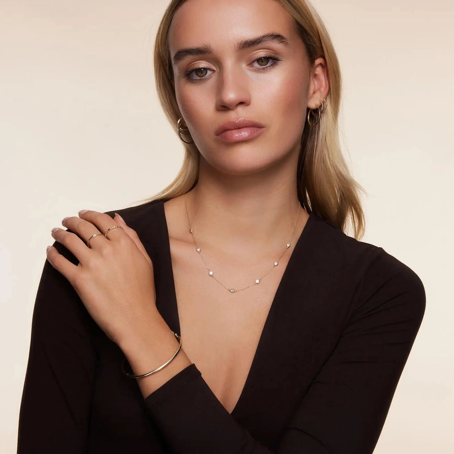 Cubic Zirconia Link Necklace