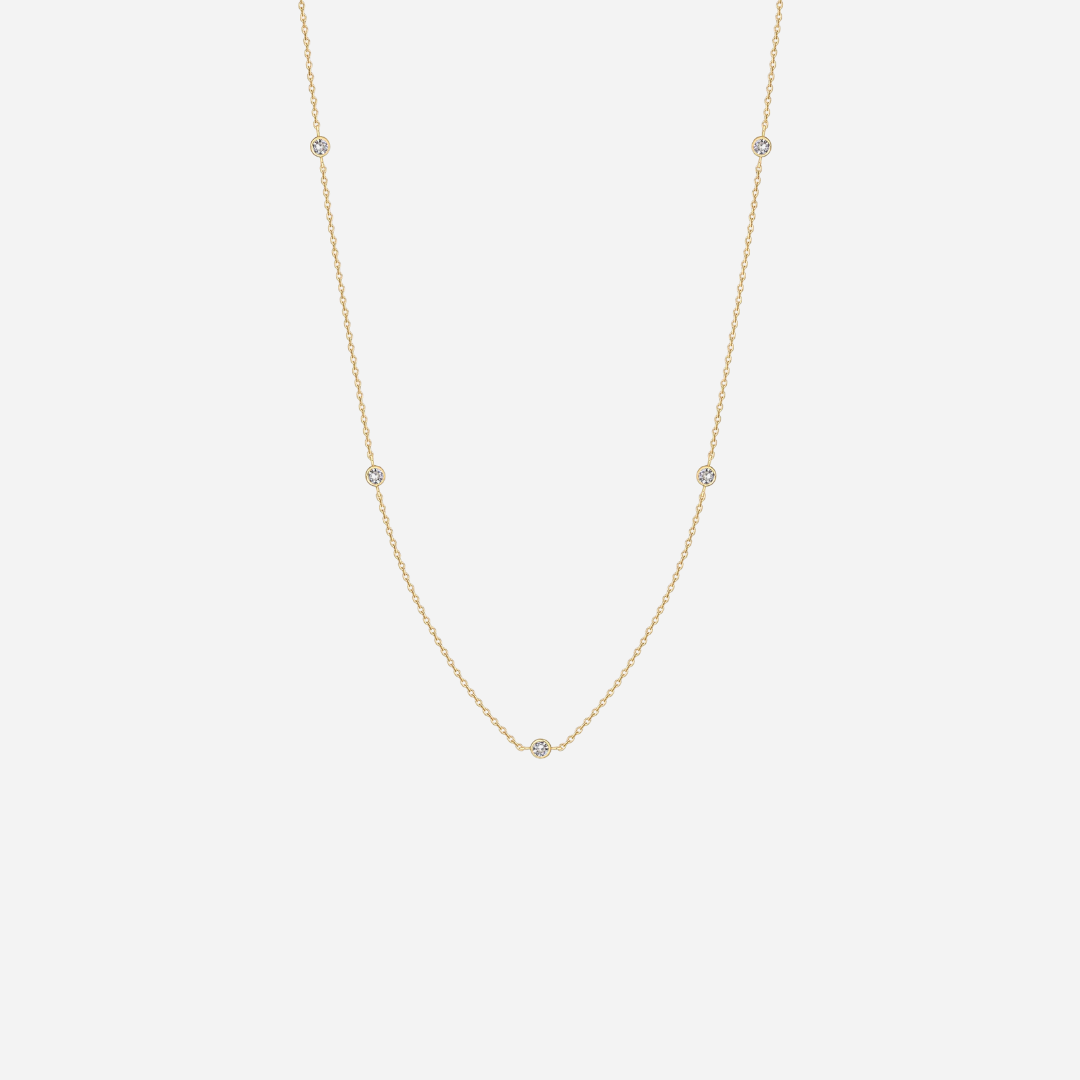 Cubic Zirconia Link Necklace