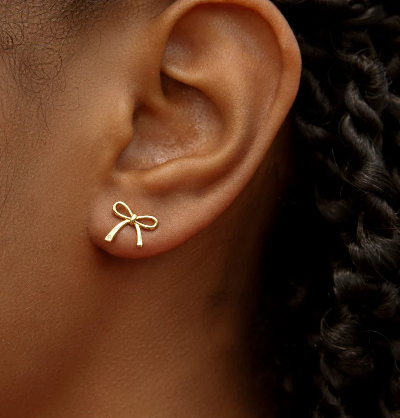 Dainty Bow Stud Earrings