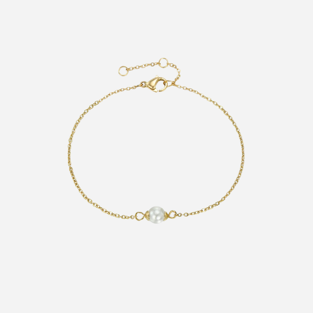 Dainty Pearl Gold Bracelet
