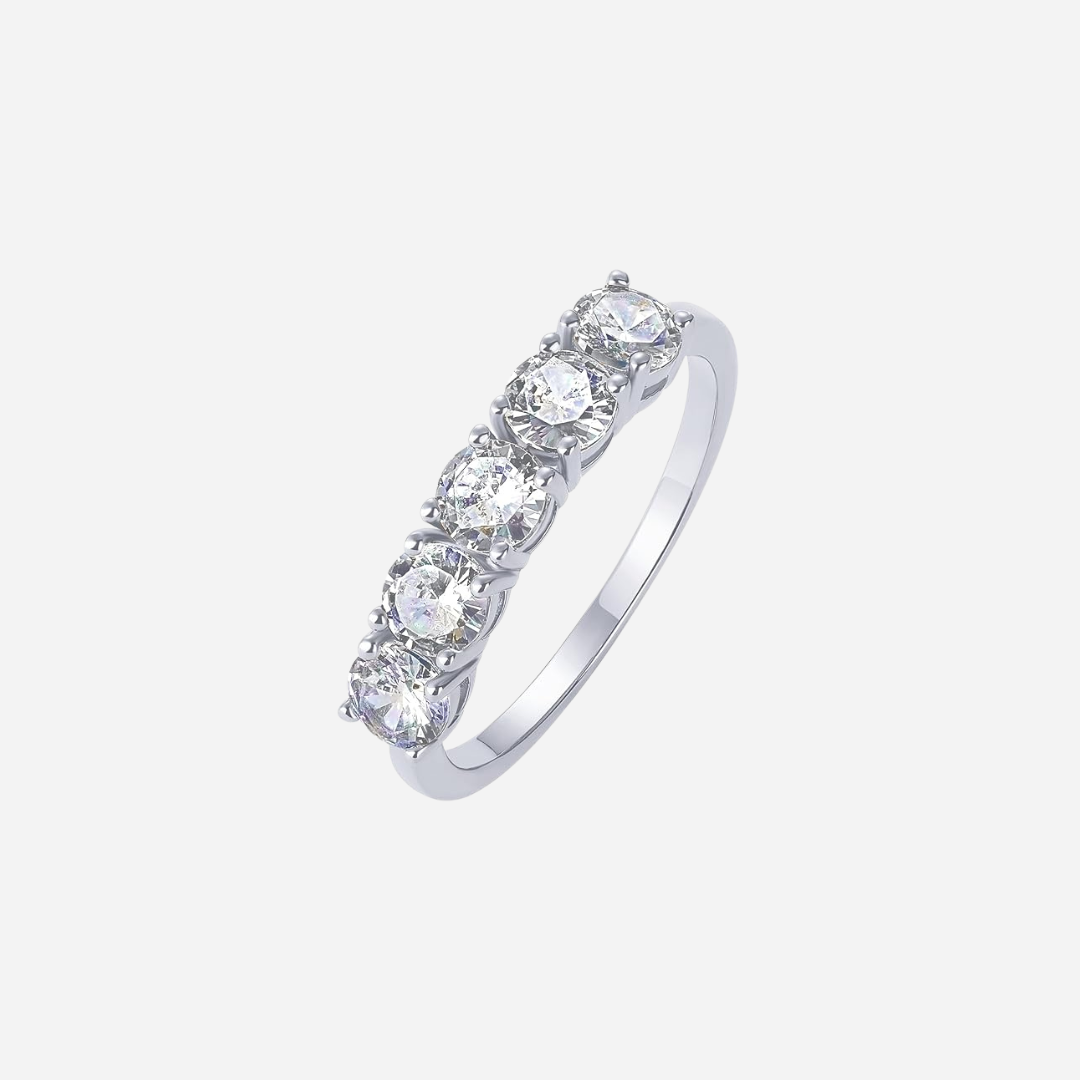 Five Stone Cubic Zirconia Ring
