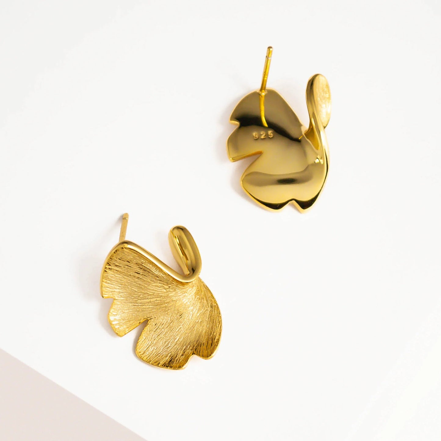 Ginkgo Leaf Stud Earrings