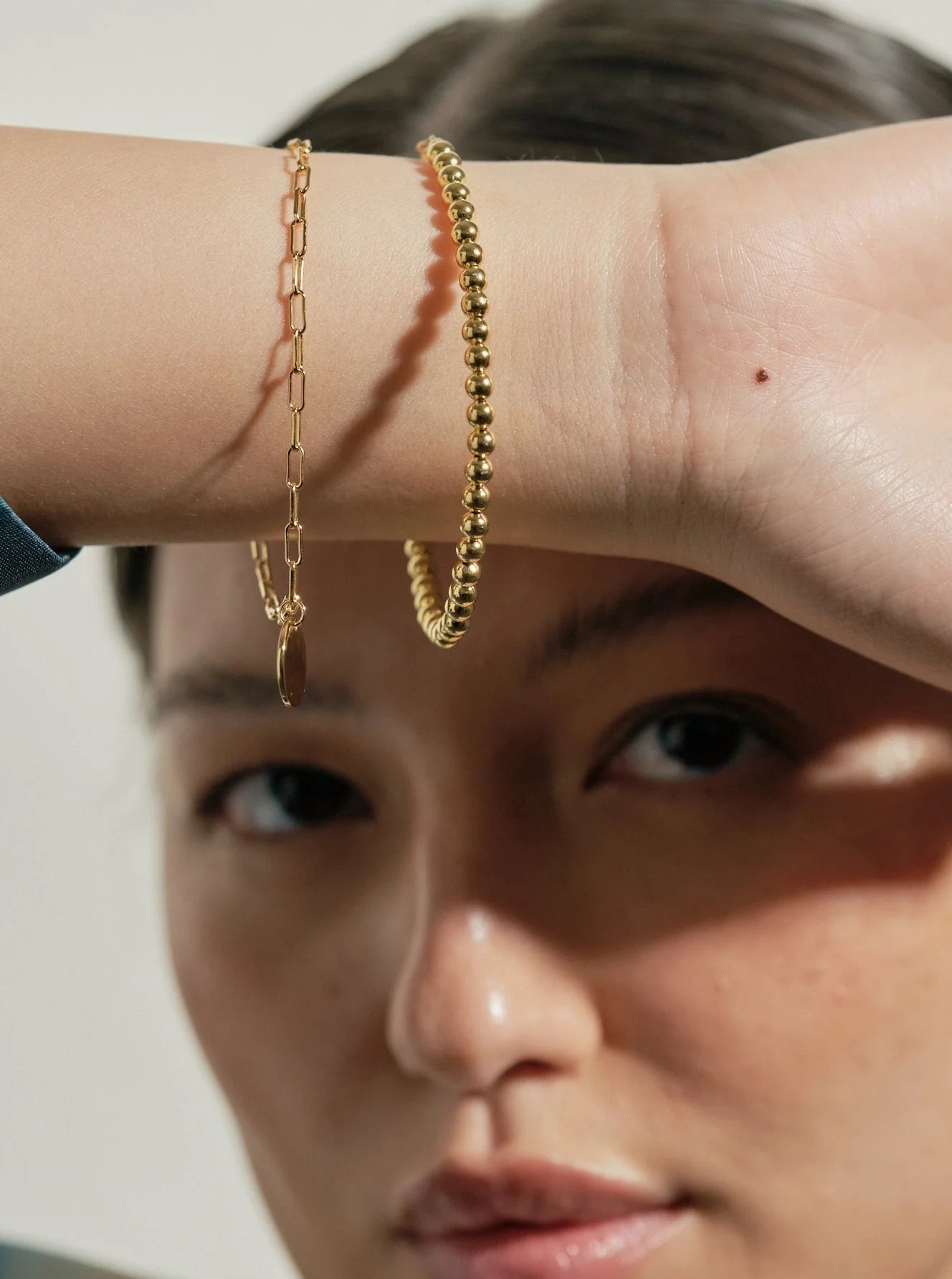 14K Gold Plated Ball Bracelet