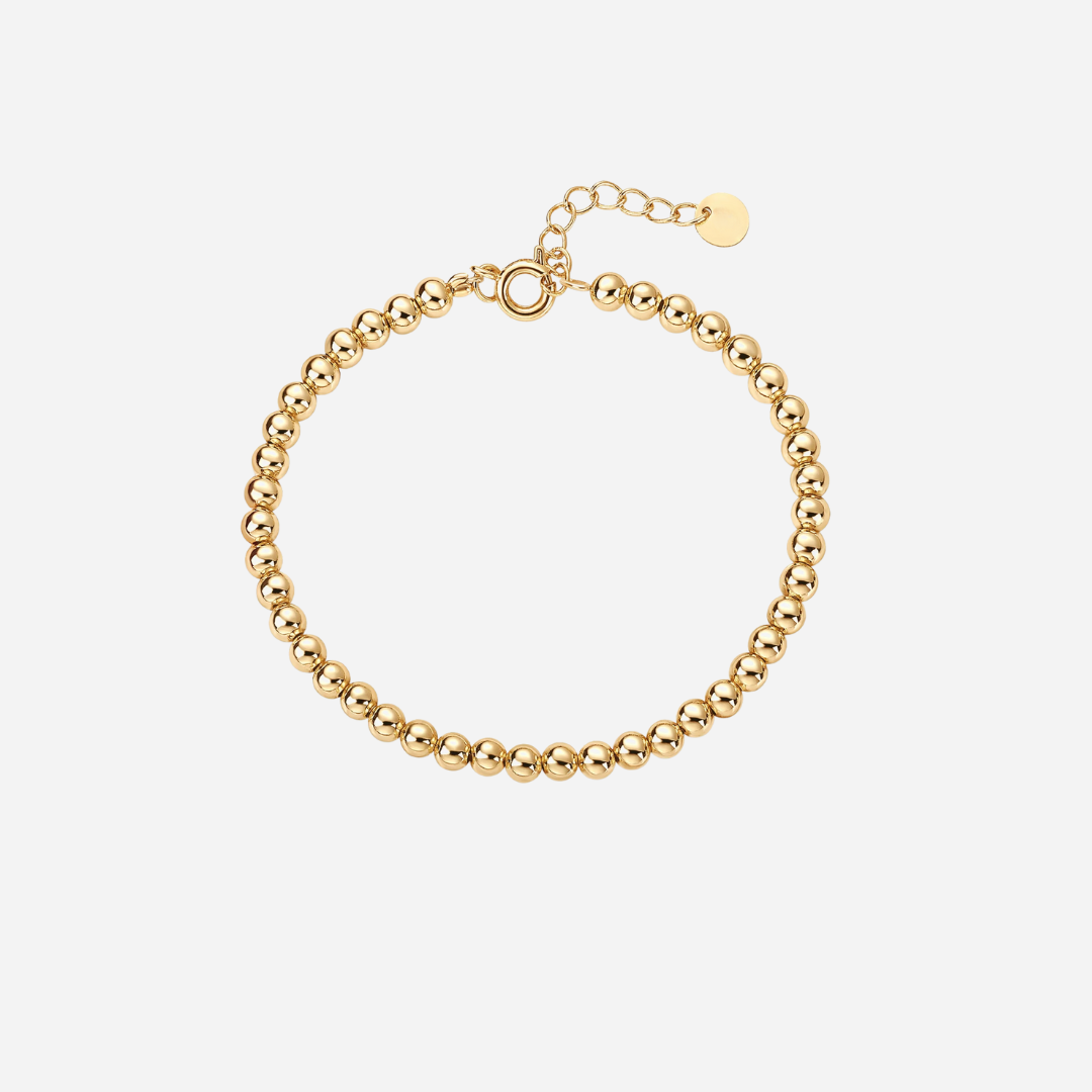 14K Gold Plated Ball Bracelet