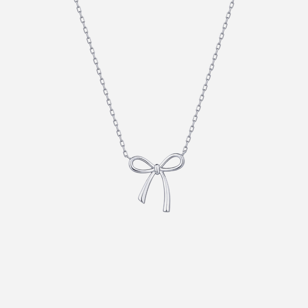 Dainty Gold Bow Pendant Necklace
