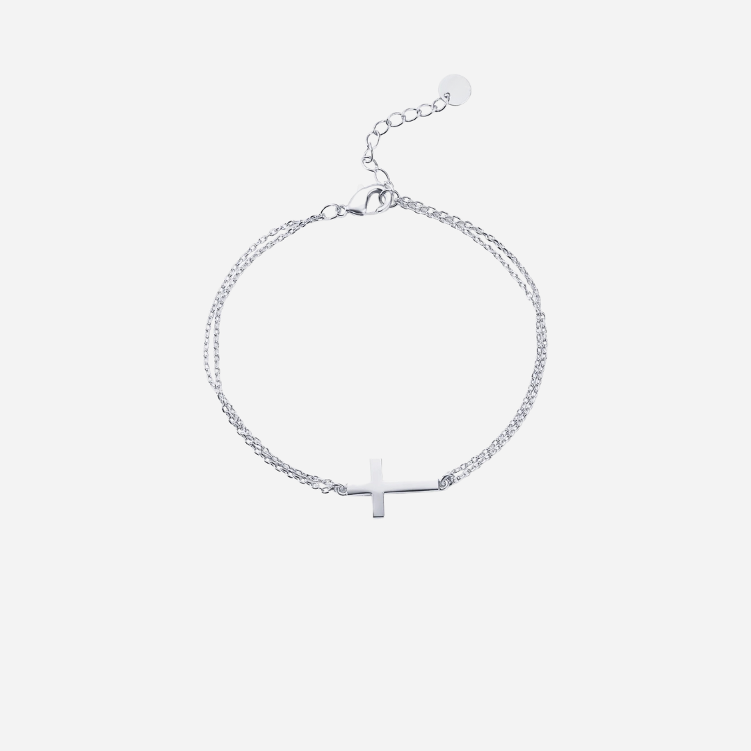 14K Gold Plated Cross Bracelet