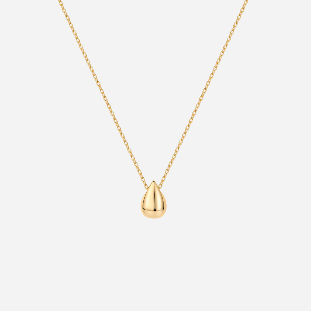 Gold Drop Pendant Necklace