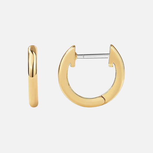 14K Gold Plated Huggie Earrings