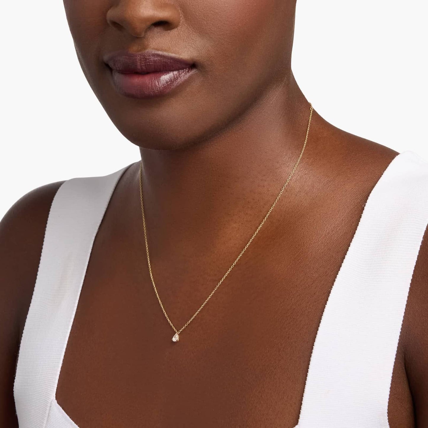 Pear CZ Necklace