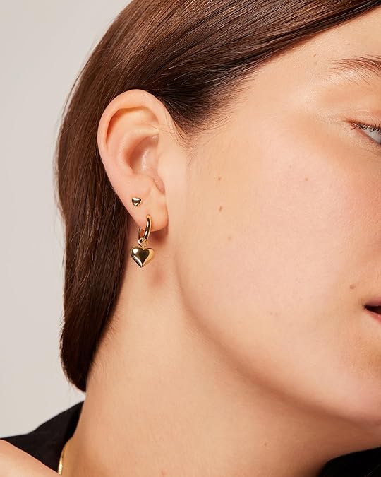 Heart Charm Huggie Earrings