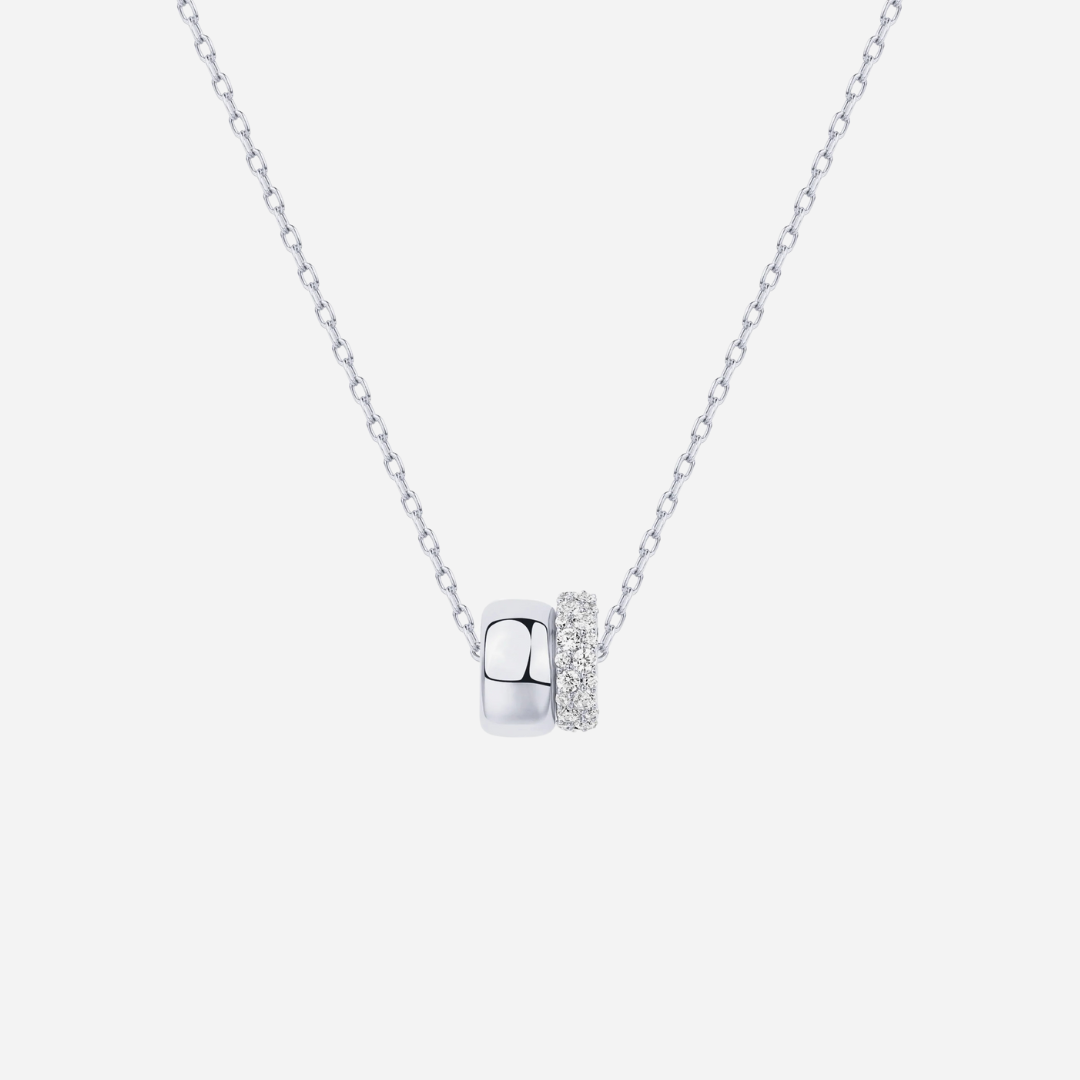 Luxe Duo Circle Pendant Necklace