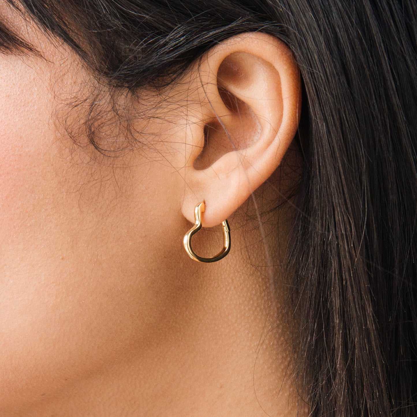 Minimalist Heart Hoop Earrings