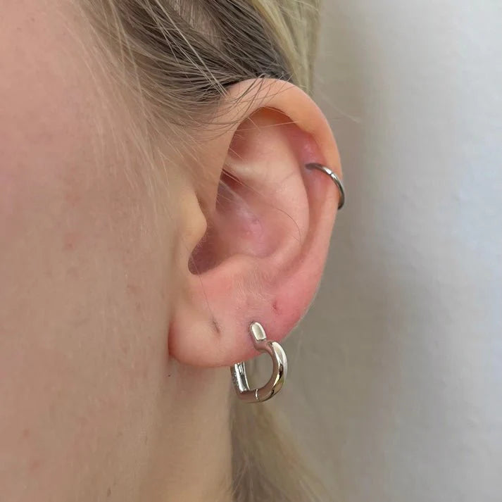 Minimalist Heart Hoop Earrings