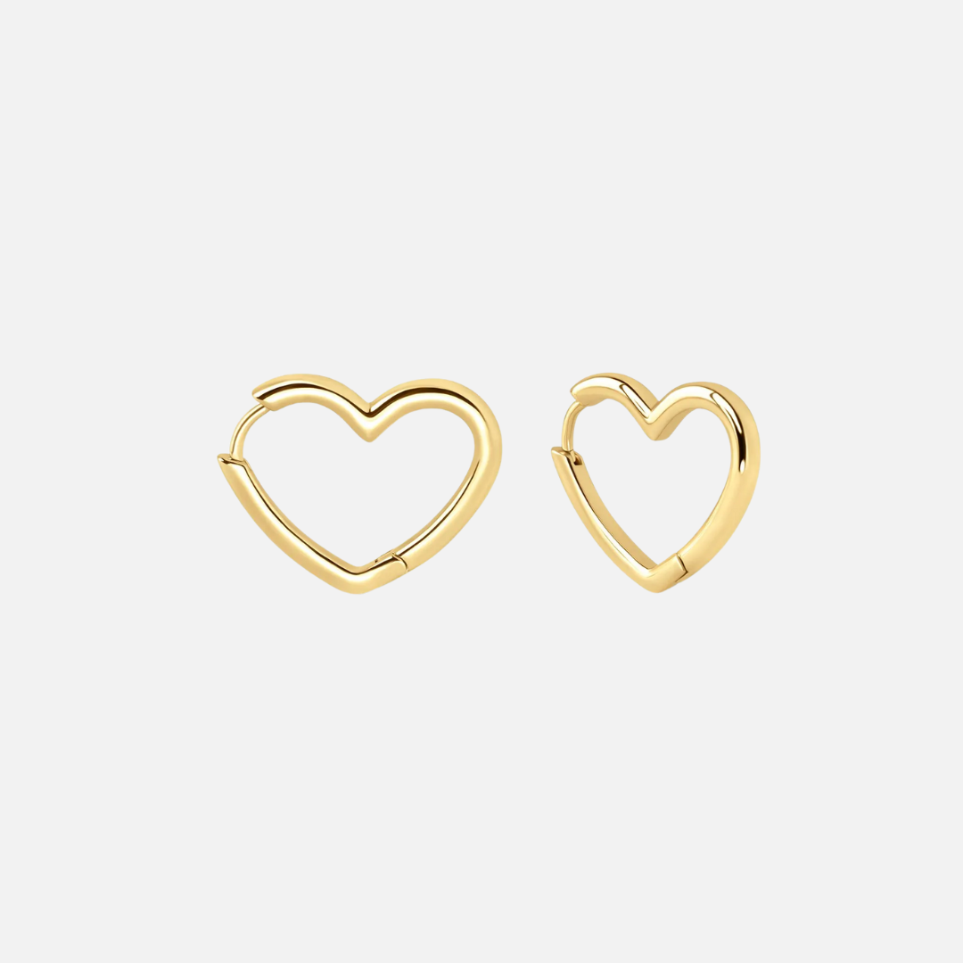 Minimalist Heart Hoop Earrings
