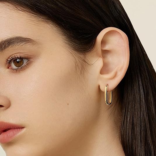 Oval Hoop Earrings