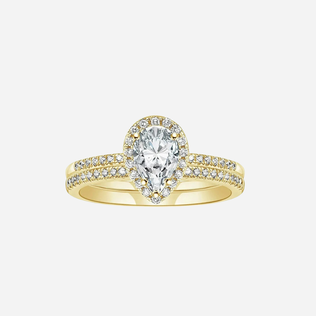Pear Shaped Cubic Zirconia Ring