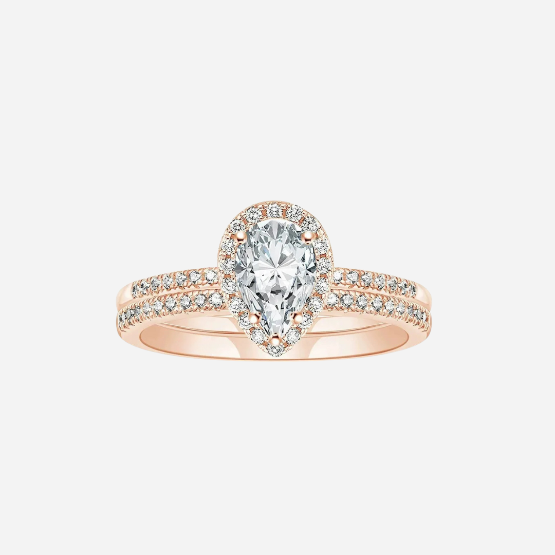 Pear Shaped Cubic Zirconia Ring