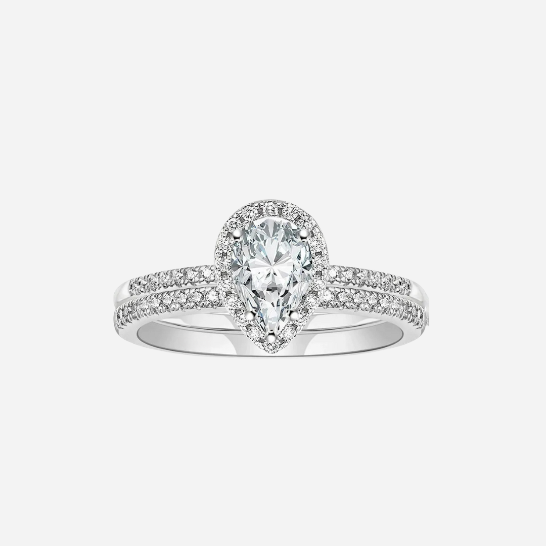 Pear Shaped Cubic Zirconia Ring