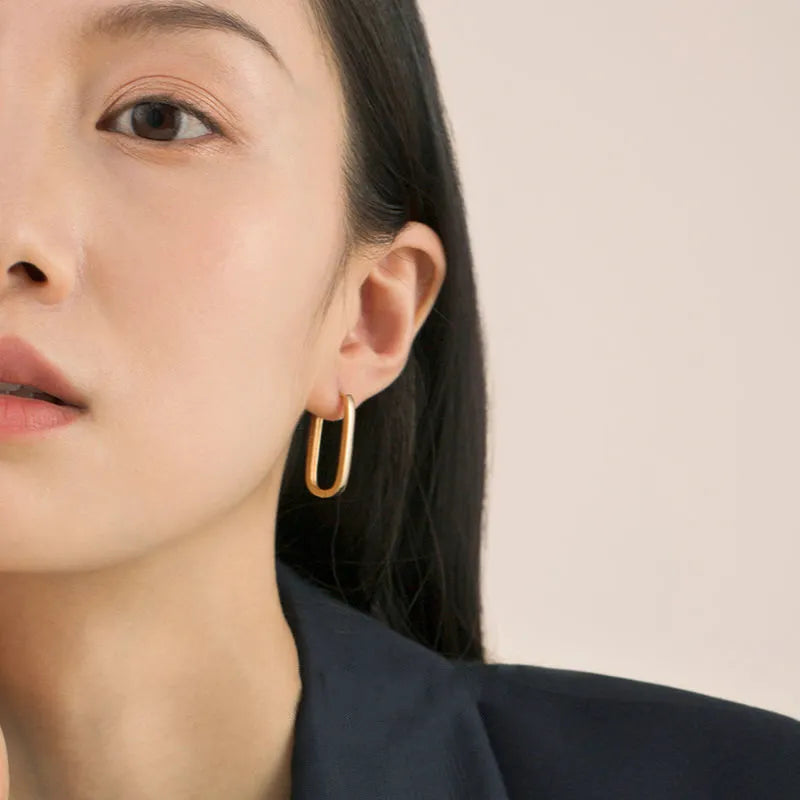 Oval Hoop Earrings