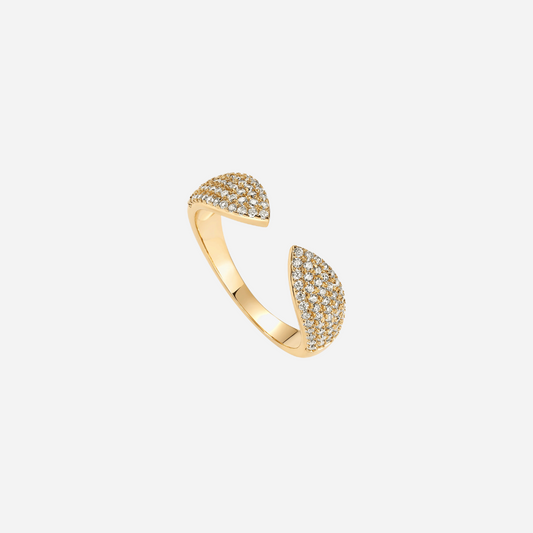 Adjustable Gold Leaf Ring