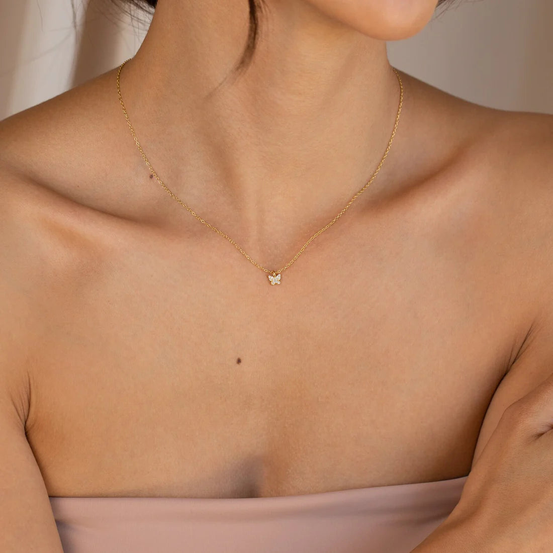 Dainty Butterfly Pendant Necklace