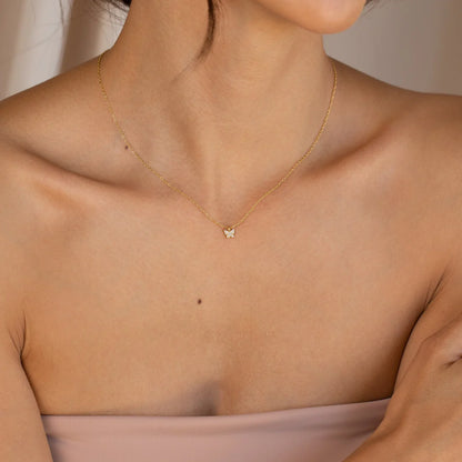 Dainty Butterfly Pendant Necklace