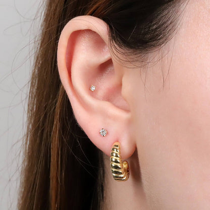 Croissant Hoop Earrings