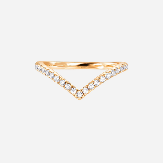 Cubic Zirconia V Shape Ring
