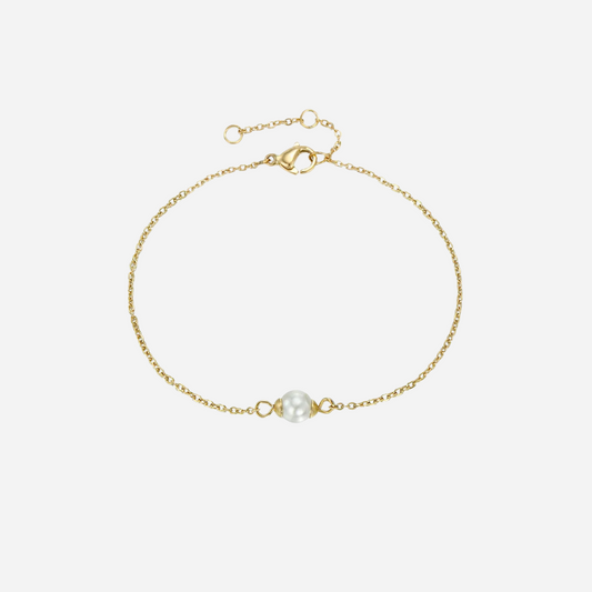 Dainty Pearl Gold Bracelet