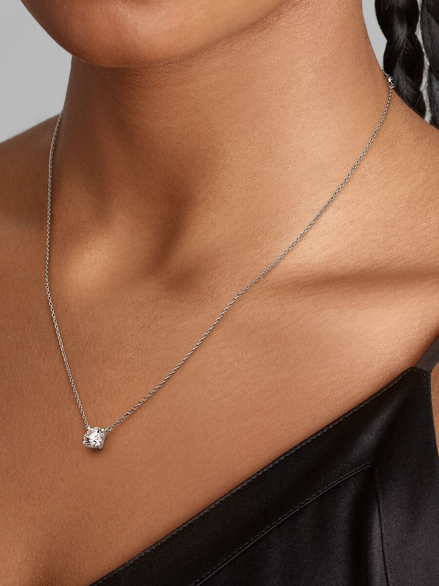 14K Gold Plated Diamond Pendant Necklace