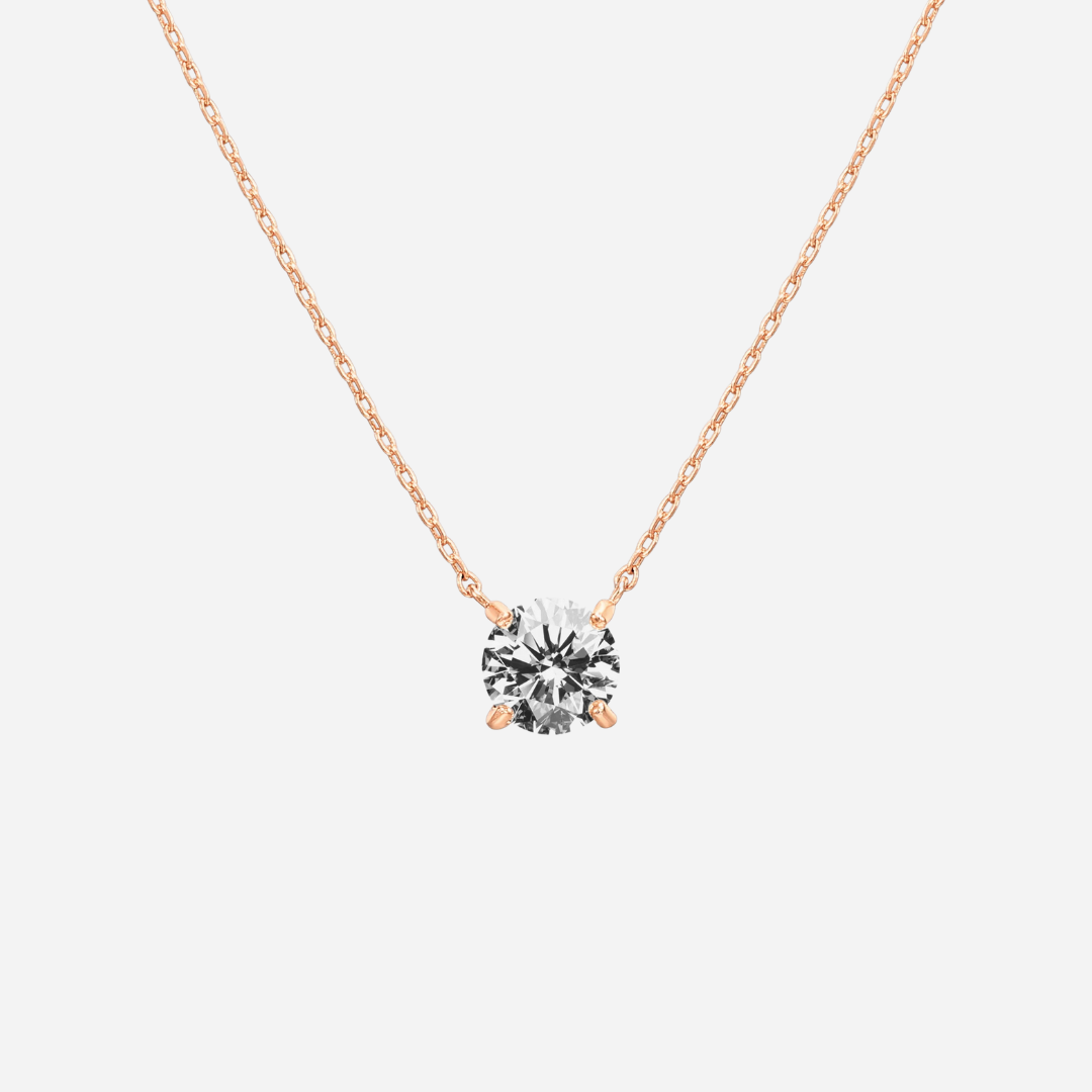 14K Gold Plated Diamond Pendant Necklace