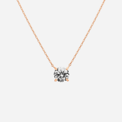 14K Gold Plated Diamond Pendant Necklace