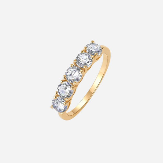 Five Stone Cubic Zirconia Ring