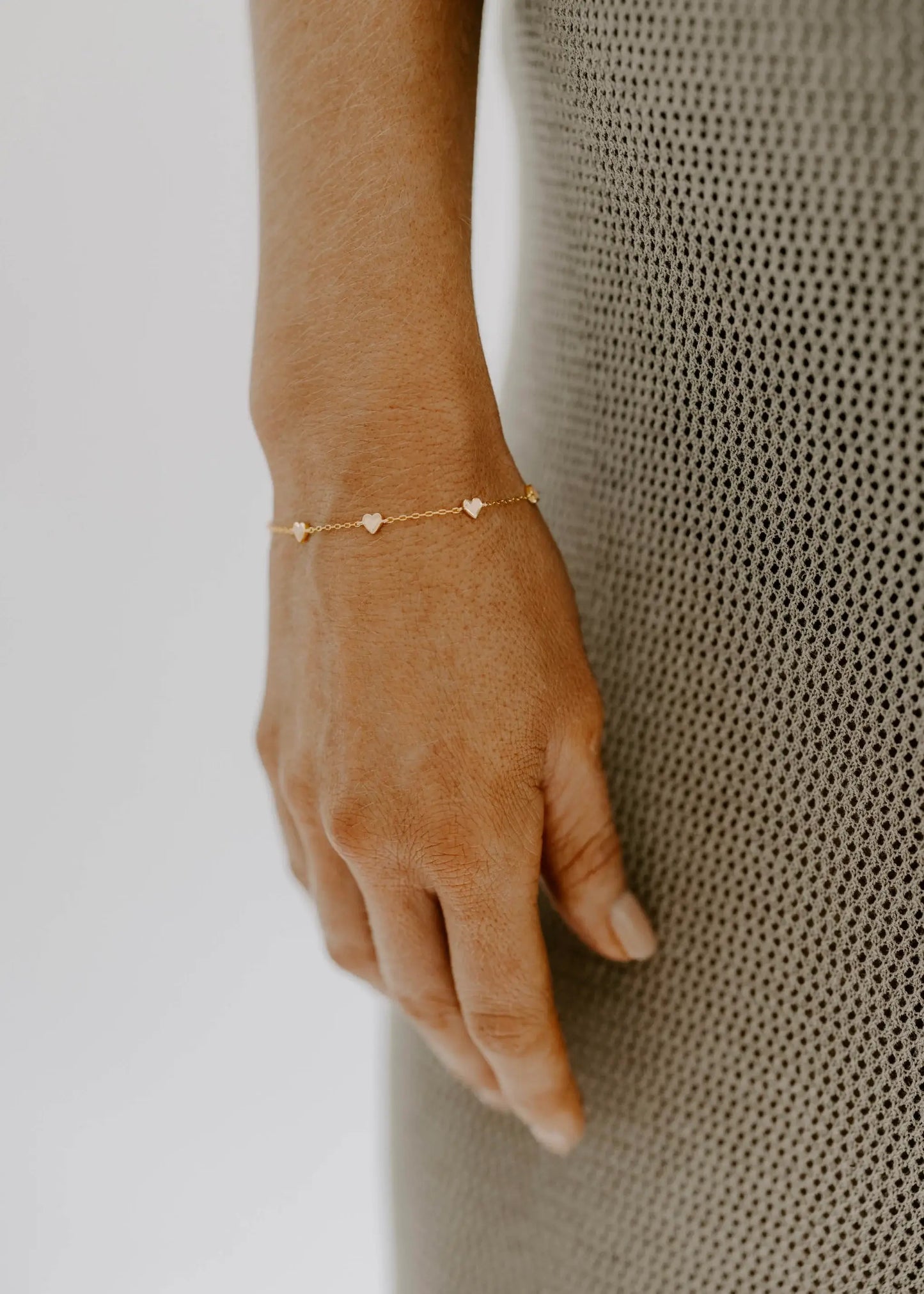 Gold Heart Charm Bracelet