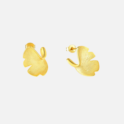 Ginkgo Leaf Stud Earrings