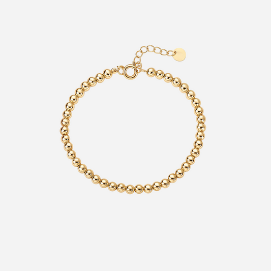 14K Gold Plated Ball Bracelet