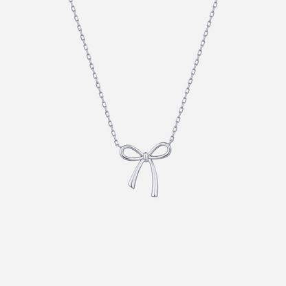 Dainty Gold Bow Pendant Necklace
