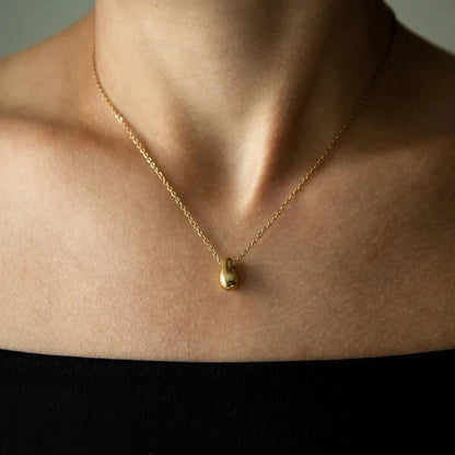 Gold Drop Pendant Necklace