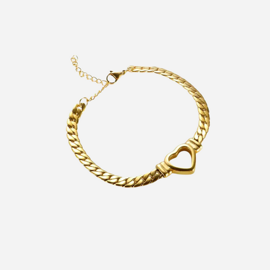 Open Heart Charm Bracelet