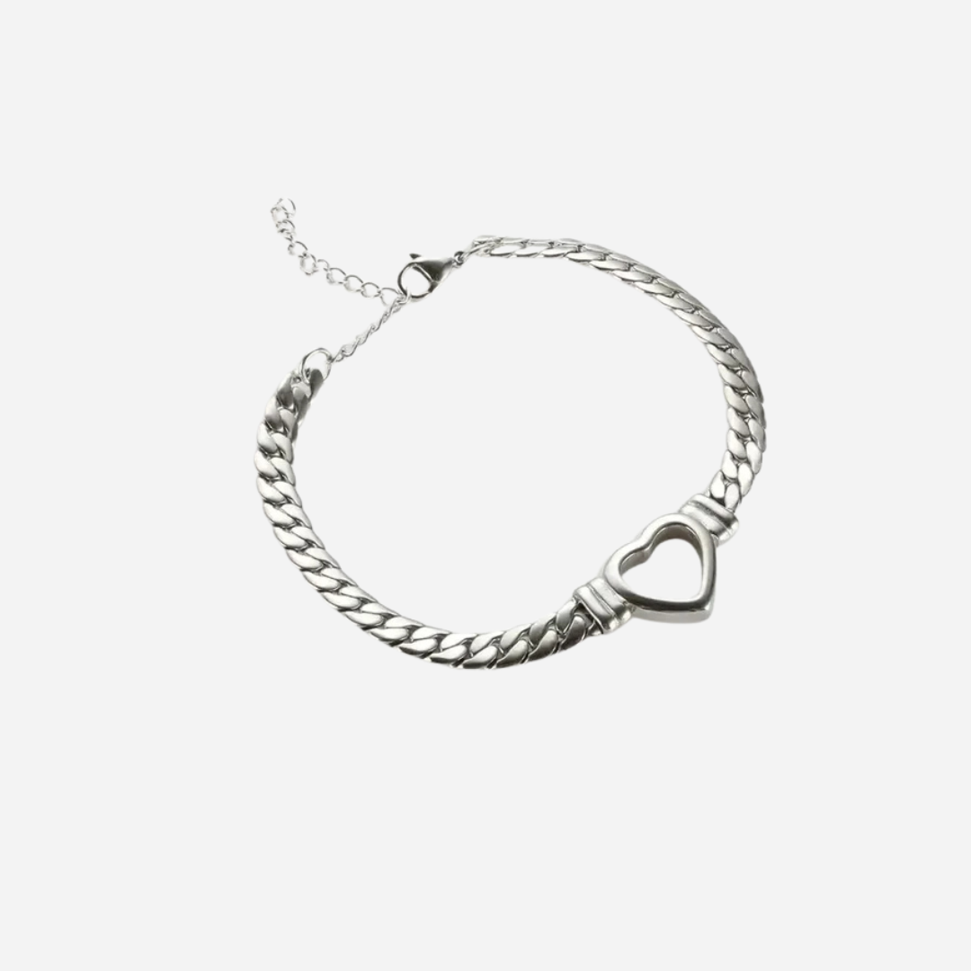 Open Heart Charm Bracelet