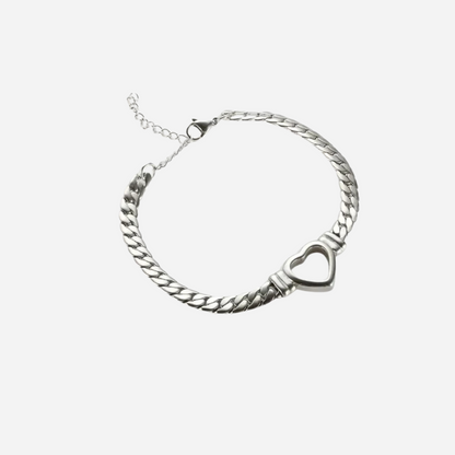 Open Heart Charm Bracelet