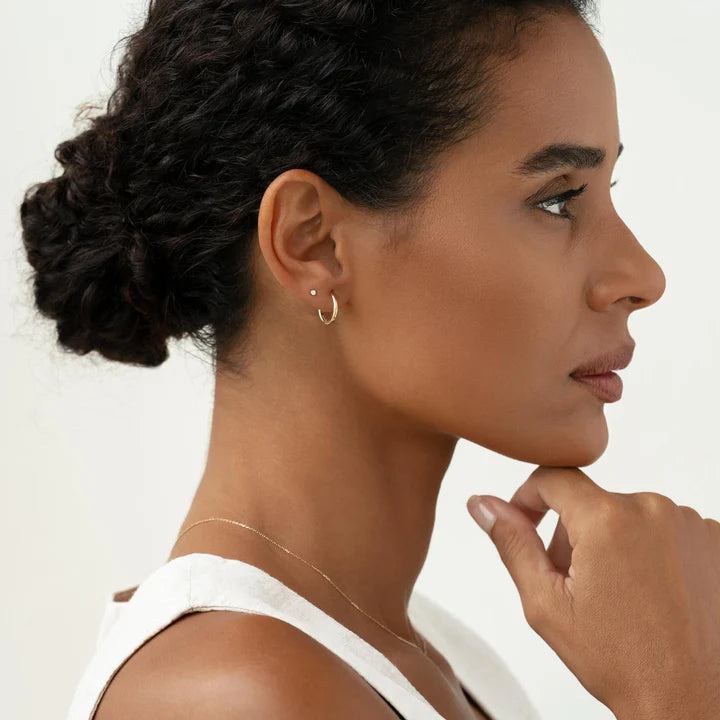 14K Gold Plated Huggie Earrings