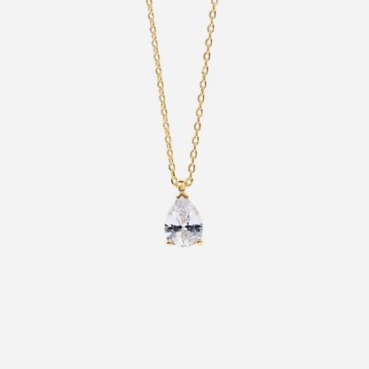 Pear CZ Necklace