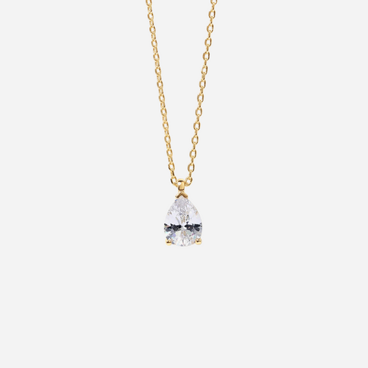 Pear CZ Necklace